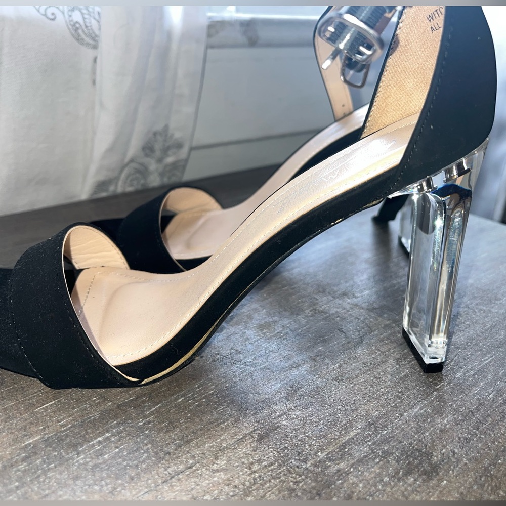 Anne Michelle dress heels with clear heel